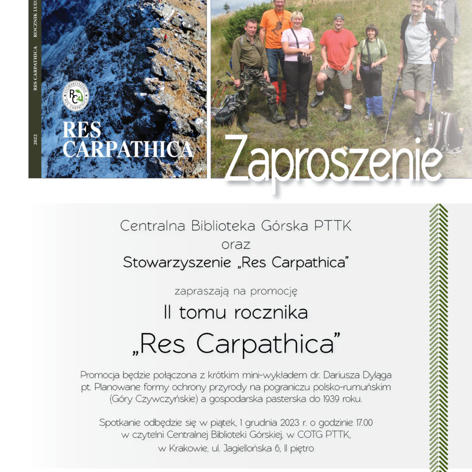 Krakowska promocja 2. tomu Rocznika Ludzi Karpat „Res Carpathica”